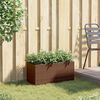 vidaXL Garden Planter with 2 Pots Brown 72x30x32 cm Poly Rattan