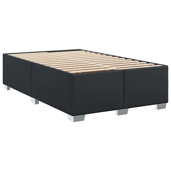 vidaXL Bed Frame without Mattress Black Double Faux Leather