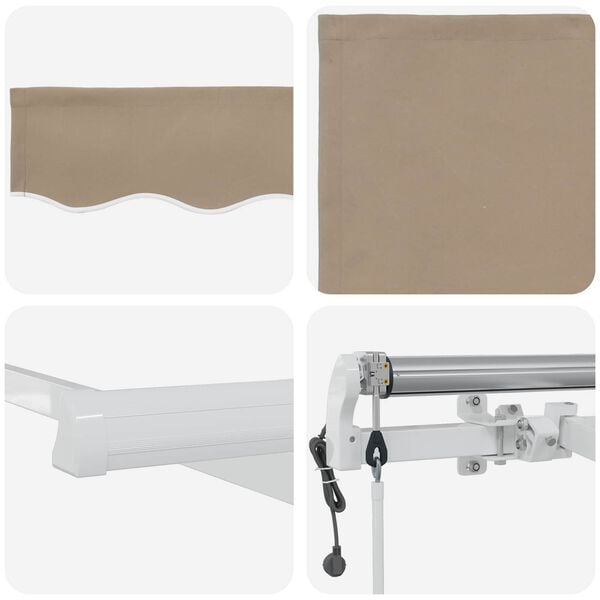 vidaXL Retractable Awning Beige 400 x 300 cm Fabric and Steel