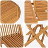 vidaXL Garden Dining Set 7 pcs Brown Solid Teak Wood