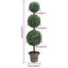 vidaXL Artificial Boxwood Plant with Pot Ball Shaped Green 118 cm