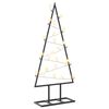 vidaXL Metal Christmas Tree KUOPIO 60 cm Warm White Steel Black
