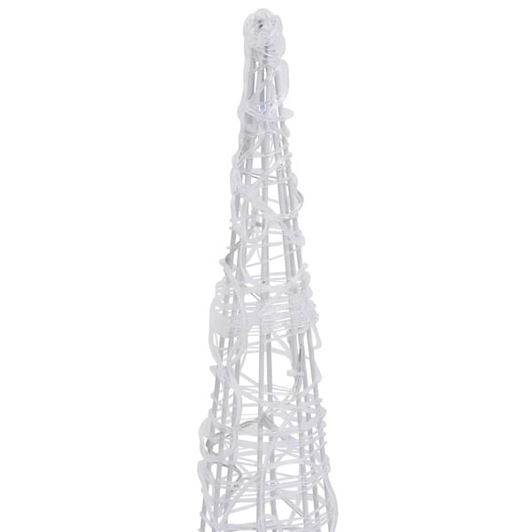 vidaXL Acrylic Decorative Pyramid LED Light Cone Blue 90 cm