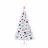 vidaXL Artificial Christmas Tree with Stand White 120 cm PVC and Steel