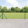 vidaXL Fence Post Green 100 x 0.4 m (25 mm mesh) Steel and PVC