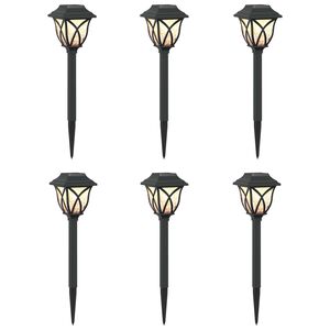 vidaXL Outdoor Solar Lights with Ground Spike 6 pcs Warm White 42 cm