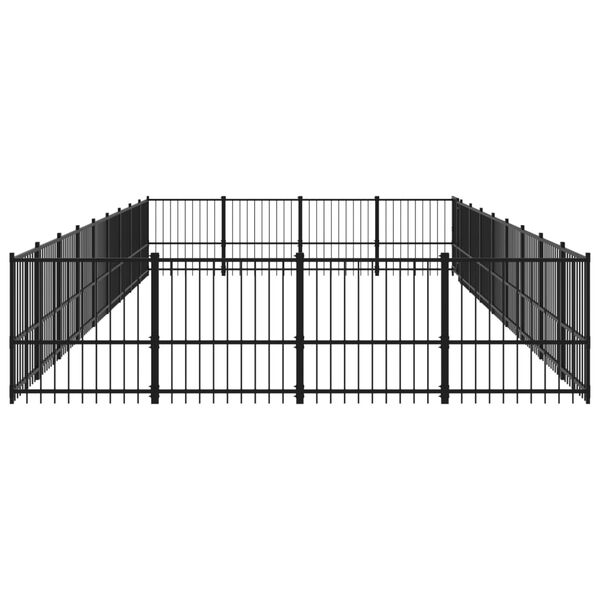 vidaXL Outdoor Dog Kennel Steel 33.87 m&sup2;