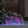 vidaXL Gift Box with 60 LEDs 3 pcs Blue 20 x 20 x 20 cm Acrylic