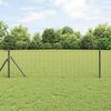 vidaXL Euro Fence Grey 0.4 x 25 m PVC-coated iron