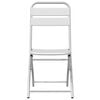 vidaXL Garden Folding Chair Folding 2 pcs White 55 x 56.5 x 91cm Steel
