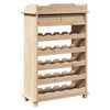 vidaXL Wine Rack Natural 58 x 28 x 90 cm Solid Pine Wood