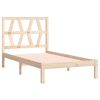 vidaXL Bed Frame without Mattress Solid Wood 100x200 cm (810007+818605)