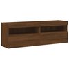 vidaXL TV Wall Cabinets with LED Lights 2 pcs Brown Oak 60x30x40 cm