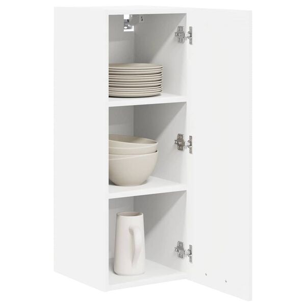 vidaXL Hanging Cabinet with Door White 30 x 31 x 80 cm Engineered Wood