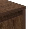 vidaXL Bedside Cabinet with LED Lights Smoked Oak 38x34x50 cm