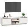 vidaXL TV Cabinet White 140x35x40 cm Solid Wood Pine