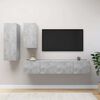 vidaXL 4 Piece TV Cabinet Set Concrete Grey Engineered Wood