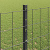 vidaXL Fence and Post Grey 1.2 x 25 m Steel
