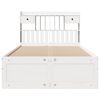 vidaXL Bookcase Bed without Mattress White 135x190 cm Double Solid Wood Pine