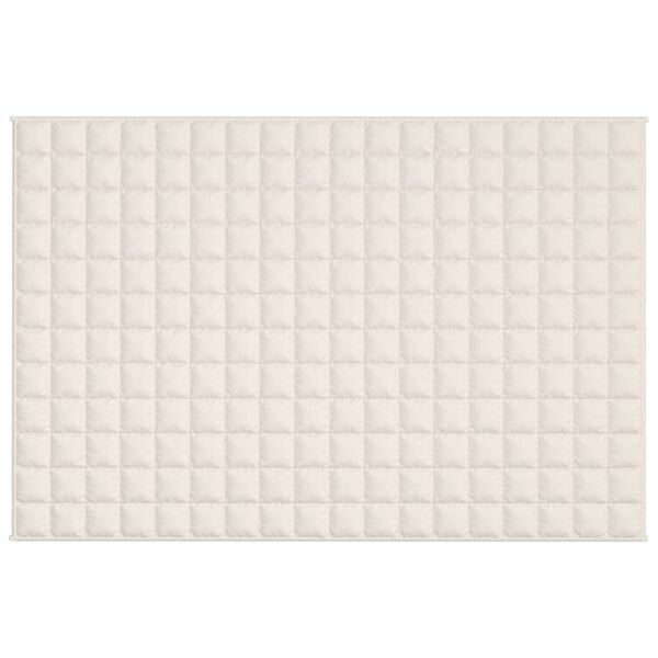 vidaXL Weighted Blanket Light Cream 120x180 cm 9 kg Fabric