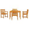 vidaXL Garden Dining Set 5 pcs Brown Solid Acacia wood