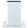 vidaXL Post Bases Square 4 pcs Silver 81x81 mm Galvanised Steel