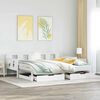 vidaXL Daybed with Trundle and Drawers without Mattress White 90x200 cm