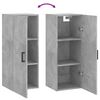 vidaXL Wall Mounted Cabinet Concrete Grey 34.5x34x90 cm