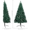 vidaXL Artificial Half Pre-lit Christmas Tree with Ball Set Green 120 cm