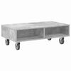 vidaXL Side Table with Wheels Concrete Grey 90 x 50 x 30 cm