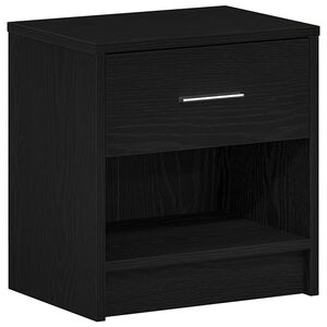 vidaXL Bedside Cabinet with Drawer Black 39x28x41 cm