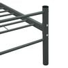 vidaXL Bed Frame with Headboard without Mattress Grey 160x200 cm Metal