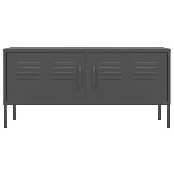 vidaXL TV Cabinet Anthracite 105x35x50 cm Steel