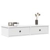 vidaXL Wall Shelf with Drawers White 100x37.5x19 cm Engineered Wood