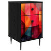 vidaXL Bedside Cabinet HEESCH Black Oak 36 x 33 x 61 cm