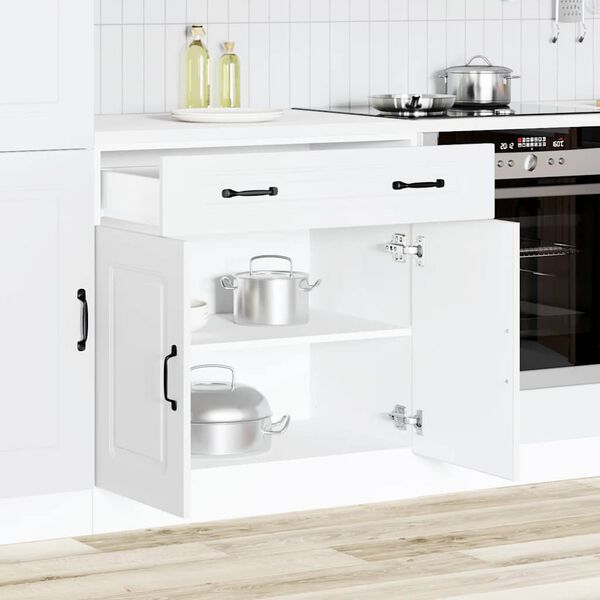 vidaXL Kitchen Base Cabinet Kalmar White Engineered Wood
