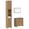 vidaXL 3 Piece Bathroom Furniture Set Artisan Oak Engineered Wood