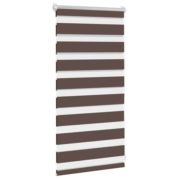 vidaXL Zebra blind 40.9x100 cm Fabric Width 36.7 cm coffee