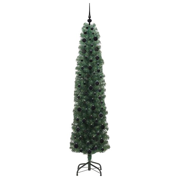vidaXL Artificial Christmas Tree with 300 LEDs with Stand Green 210 cm