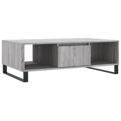 vidaXL Coffee Table Grey Sonoma 104x60x35 cm Engineered Wood