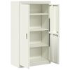 vidaXL Storage Cabinet 2 pcs White 80 x 40 x140 cm Cold-Rolled Steel