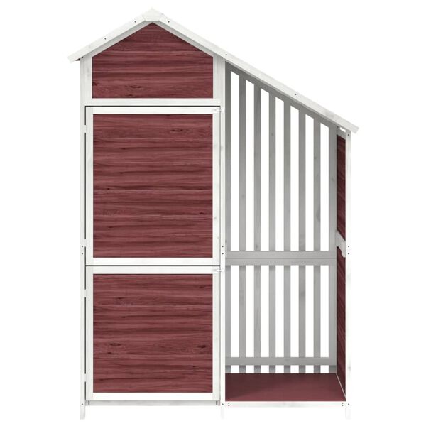 vidaXL Garden Tool Shed Mocha 120x53.5x170 cm Solid Wood Pine