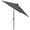 vidaXL Garden Parasol with LEDs and Steel Pole Anthracite 2x3 m
