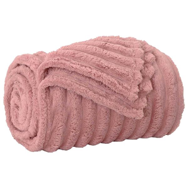 vidaXL Throw Blanket Pink 240 x 220 cm Fleece