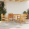vidaXL 5 Piece Garden Dining Set Solid Wood Teak
