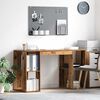 vidaXL Desk with Shelf Old Wood 130 x 50.5 x 75 cm Engineered Wood
