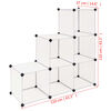 vidaXL Storage Cube Organiser with 6 Compartments White