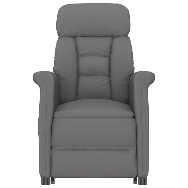 vidaXL Electric Recliner Chair Dark Grey Microfiber Fabric