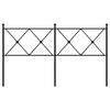 vidaXL Metal Replace Headboard Black 160cm