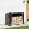 vidaxL Firewood Rack with Rain Cover 150.5x100.5x110.5 cm Galvanised Steel